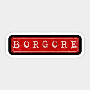 vintage retro plate Borgore Sticker